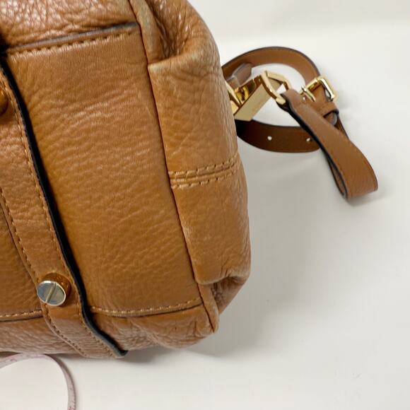 Michael Kors Brown Camel Bedford Legacy Medium Convertible Satchel Bag Leather - Picture 13 of 16